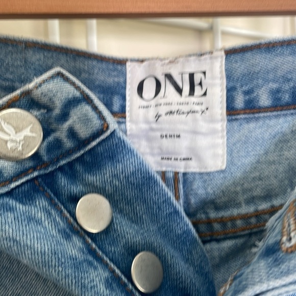 Bandits -  One by Teaspoon Highrise Denim Shorts Cut Off - Blue - Size 27 - Picture 5 of 12